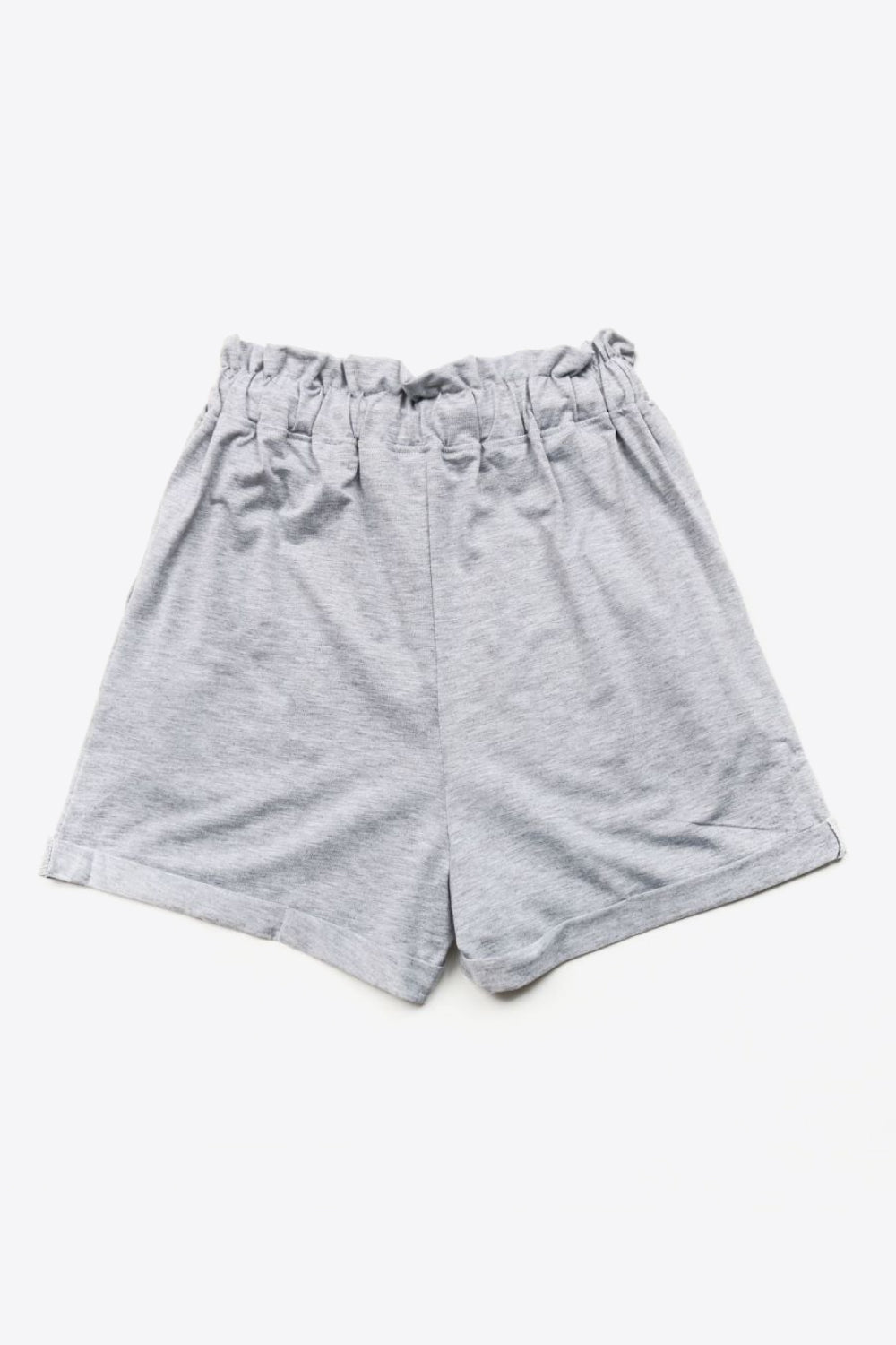 My Comfy Place Buttoned Drawstring Waist Cuffed Shorts