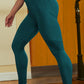 The Smoothie Bar Wide Waistband Sports Leggings in Teal