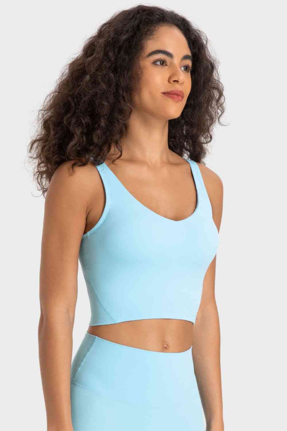 Cherished Deep V-Neck Crop Sports Bra