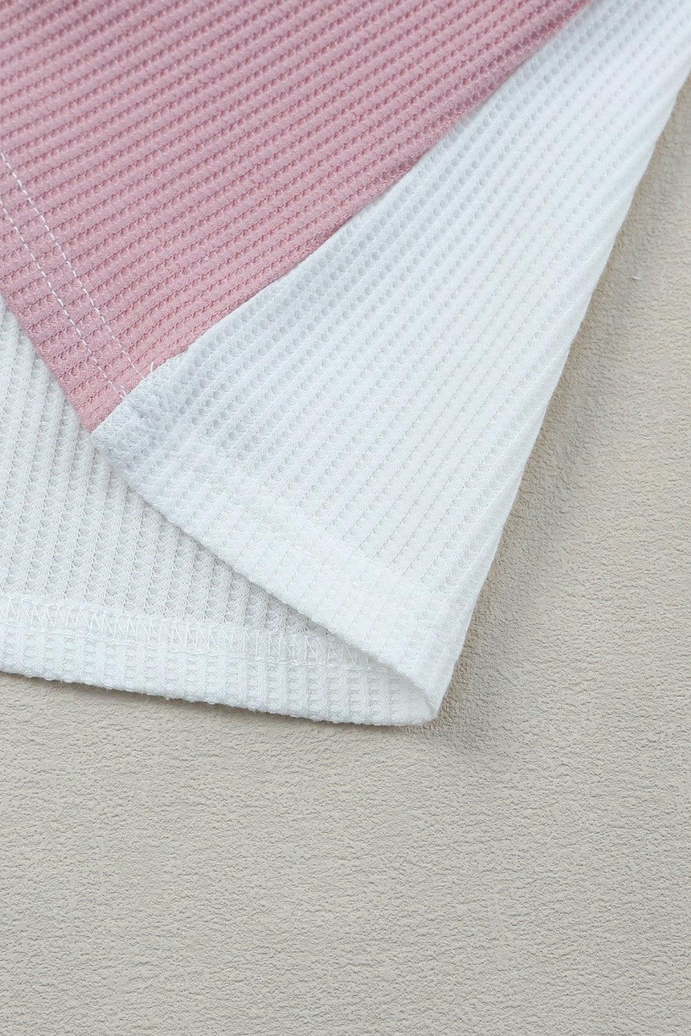 In Sync Multicolored Striped Waffle-Knit Sleeveless Tank