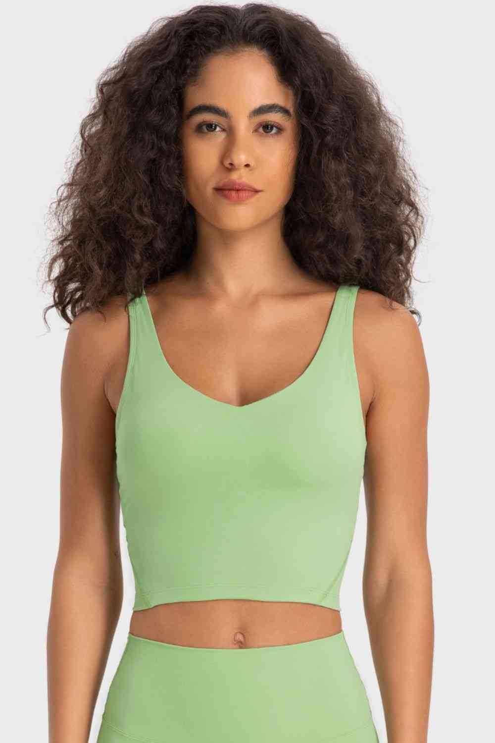 Cherished Deep V-Neck Crop Sports Bra