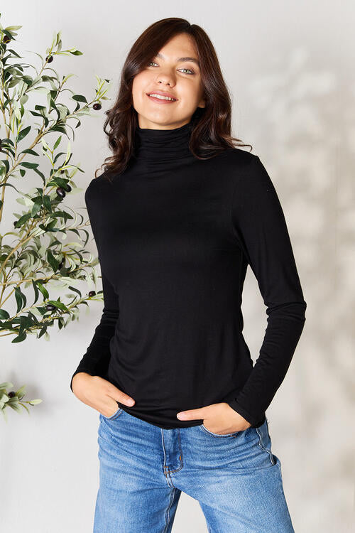 BOMBOM Enchantment Turtleneck Long Sleeve Blouse