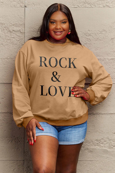 Simply Love ROCK ＆ LOVE Graphic Sweatshirt