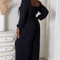 Double Take Twilight Square Neck Jumpsuit with Pockets