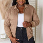 Heimish Chill Mode Zip-Up Jacket with Pockets in Mocha