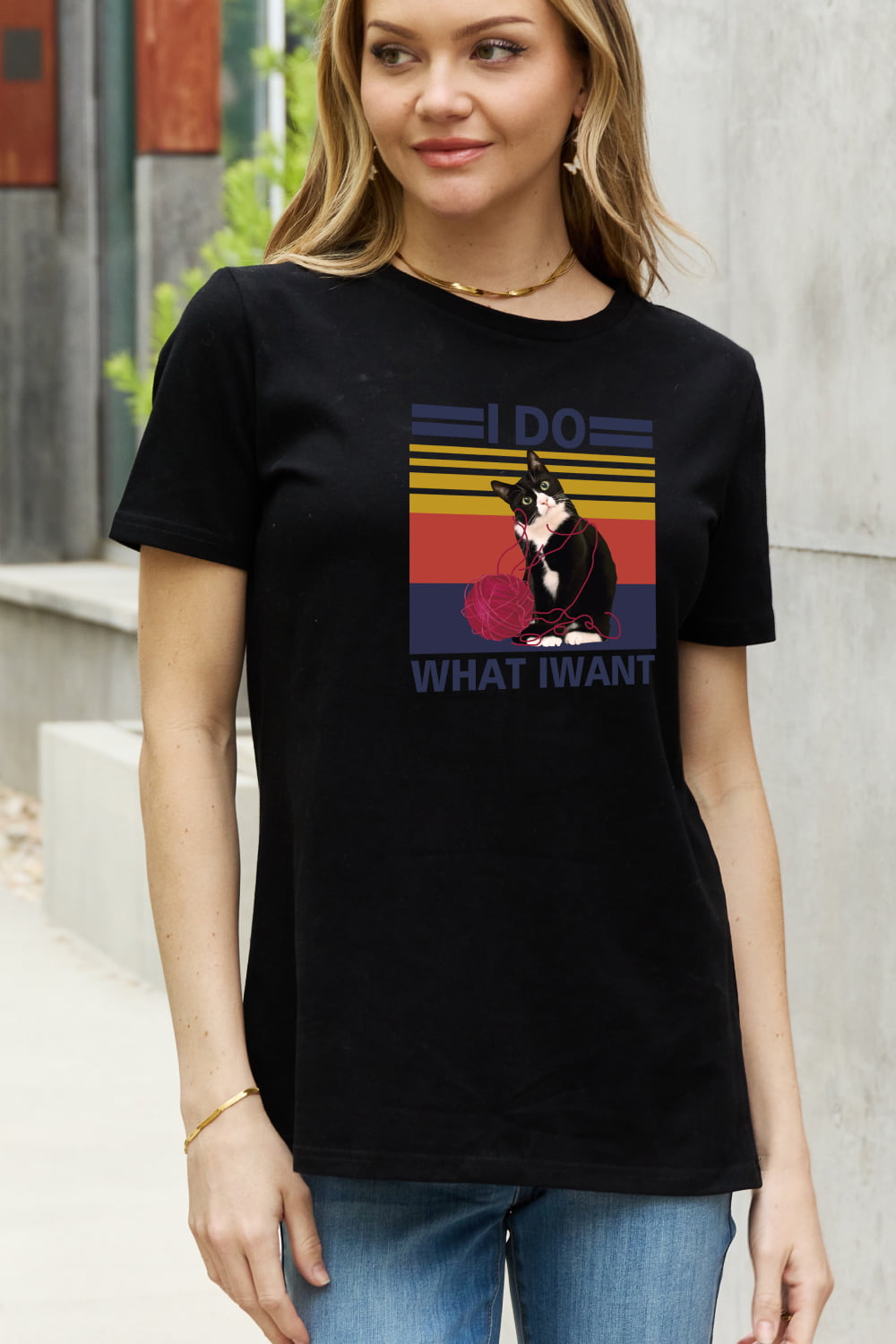 Simply Love I DO WHAT I WANT Graphic Cotton Tee