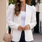 Double Take Leading The Day Puff Sleeve Shawl Collar Blazer