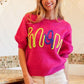 BiBi Just A Fuchsia Mom Contrast Sweater