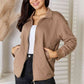Heimish Chill Mode Zip-Up Jacket with Pockets in Mocha