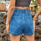Turn Up The Music High-Waist Denim Shorts with Pockets