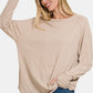 Zenana Marching To My Beat Thumbhole Long Sleeve Top