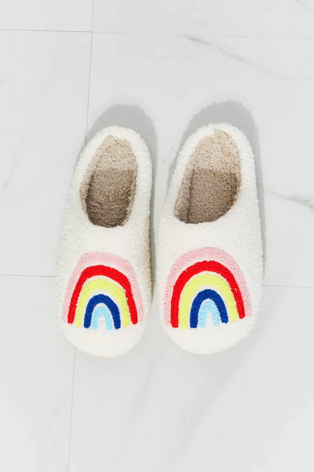 MMShoes Rainbow Plush Slippers