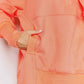 Double Take Tangerine Skies Quarter-Snap Dropped Shoulder Hoodie