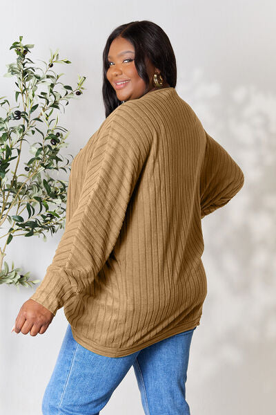 Basic Bae At First Sight Ribbed Cocoon Cardigan