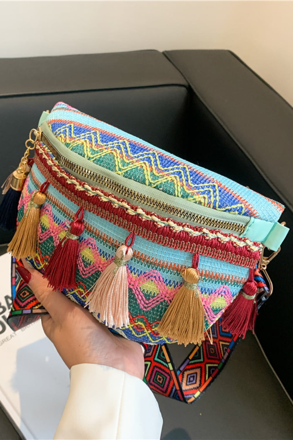 Searching For Adventure Bohemian Sling Bag with Tassels