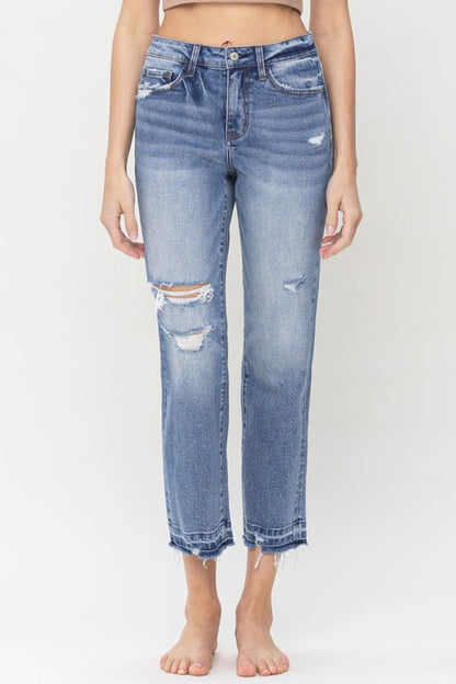 Lovervet Lena High Rise Crop Straight Jeans