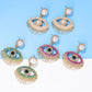 Evil Eye Shape Rhinestone Zinc Alloy Synthetic Dangle Earrings