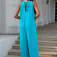 Double Take Architect Of My Life Tie Back Cutout Sleeveless Jumpsuit with Pockets