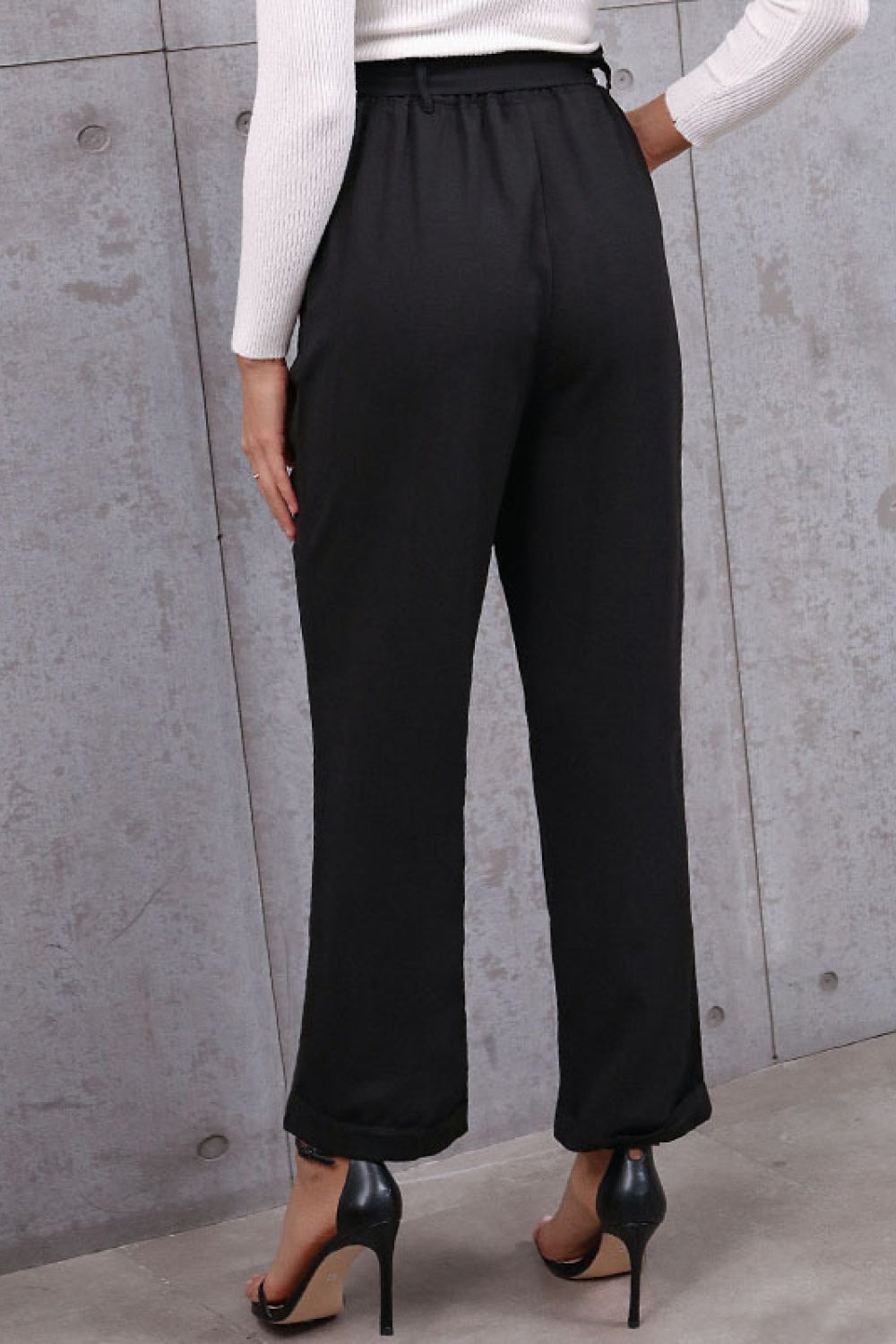 Tru Chic Belted Paperbag Waist Pants