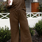 Double Take Let's Slow Down Textured Long Sleeve Top and Drawstring Pants Set