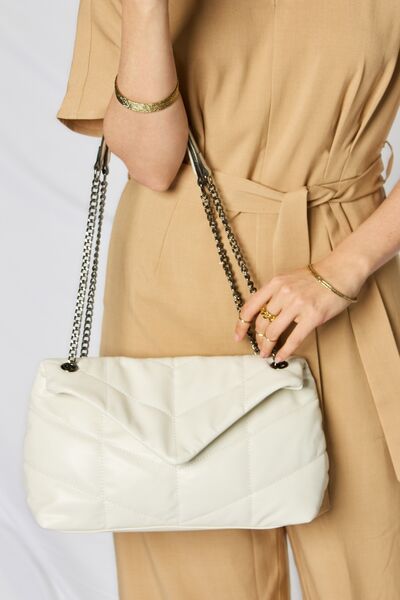 SHOMICO Break The Chains PU Leather Chain Handbag