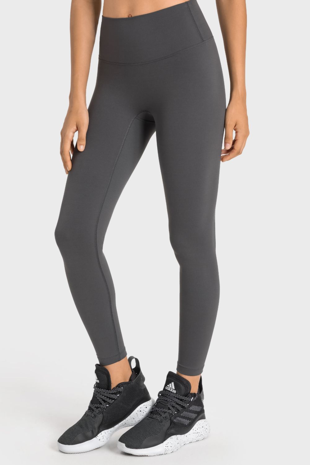 Meet You At The Bar(Bell) Feels Like Skin High-Rise Wide Waistband Yoga Leggings