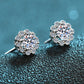 Bloomed Moissanite Floral-Shaped Stud Earrings