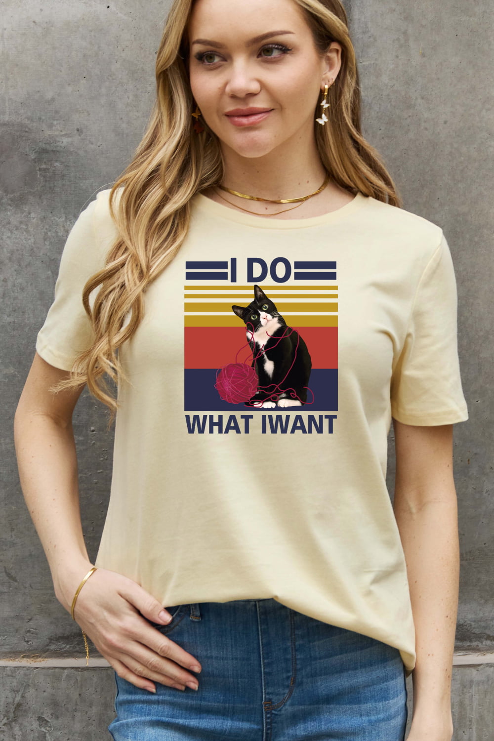 Simply Love I DO WHAT I WANT Graphic Cotton Tee