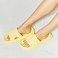 MMShoes Arms Around Me Open Toe Slides in Yellow