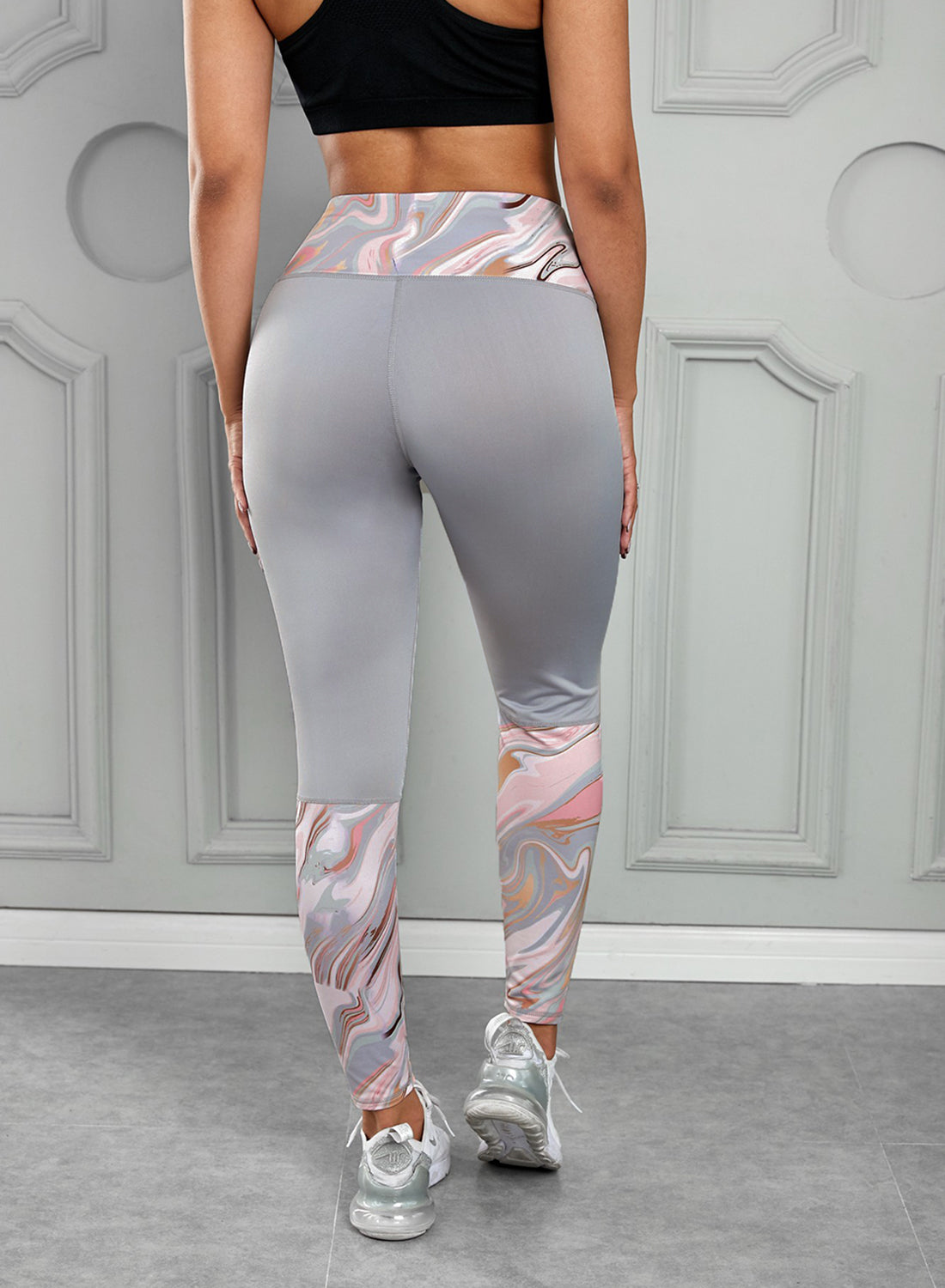 Feel Like Skin Wide Waistband Printed Active Leggings