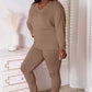 Basic Bae Ready To Unwind V-Neck Soft Rayon Long Sleeve Top and Pants Lounge Set