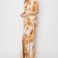 HYFVE Bring On The Night Floral Tie Back Short Sleeve Slit Maxi Dress