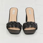 MMShoes Top of the World Braided Block Heel Sandals in Black