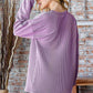Heimish Serenity in Purple Dropped Shoulder Blouse