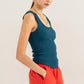 HYFVE Dawn To Dark Ribbed Scoop Neck Racerback Tank