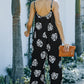 Vacation Mode On Botanical Print Spaghetti Strap Cropped Jumpsuit