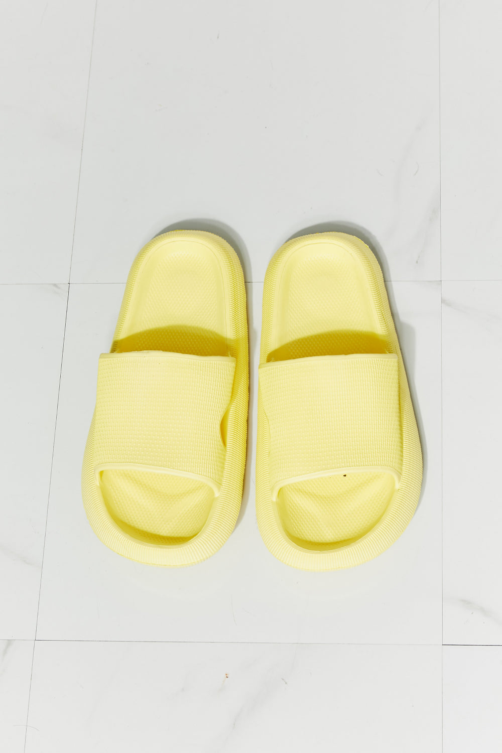 MMShoes Arms Around Me Open Toe Slides in Yellow