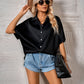 Perseverance Pays Button Front Dolman Sleeve Shirt
