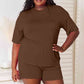 Basic Bae Happiness Is Brewed Soft Rayon Half Sleeve Top and Shorts Set