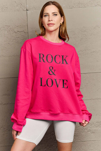 Simply Love ROCK ＆ LOVE Graphic Sweatshirt