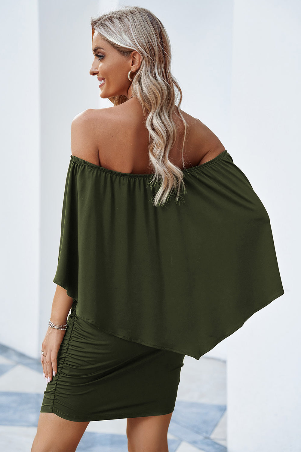 Vacation Vibes Off-Shoulder Layered Dress