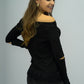 Splendid Style Off-Shoulder Cutout Fringe Hem Top