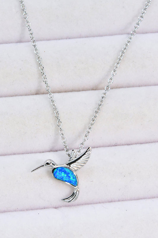 Crave To Fly Opal Bird 925 Sterling Silver Necklace