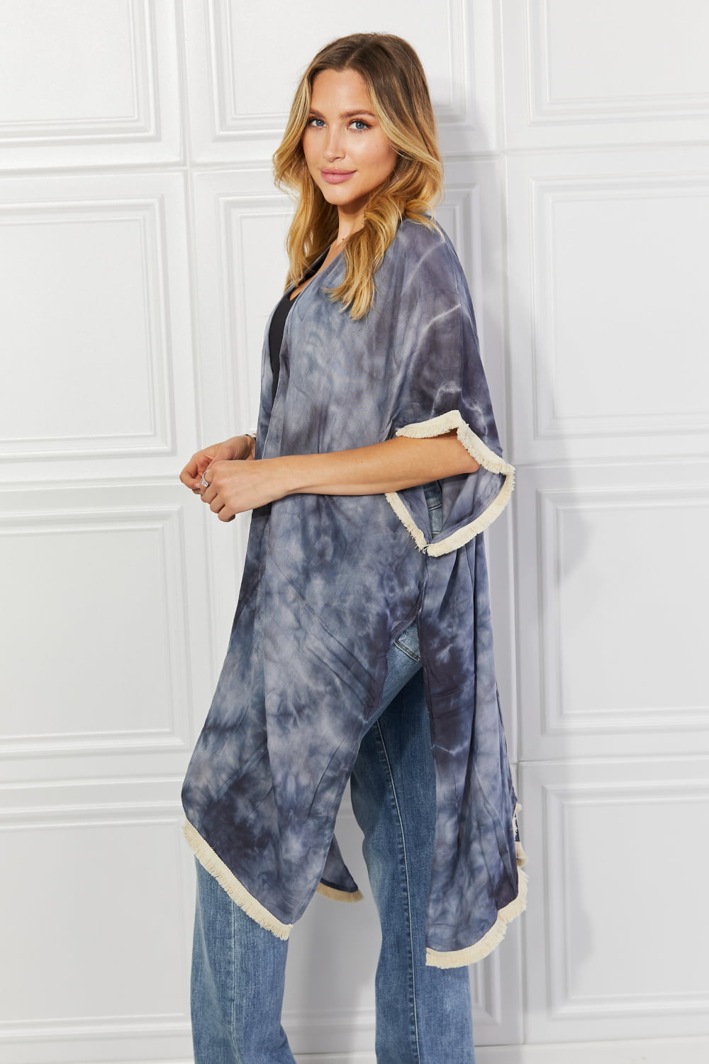 Justin Taylor Cloud Rush Swim Cover-Up Kimono Cardigan