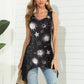 Sun Moon and Stars Printed Scoop Neck Strappy Tank
