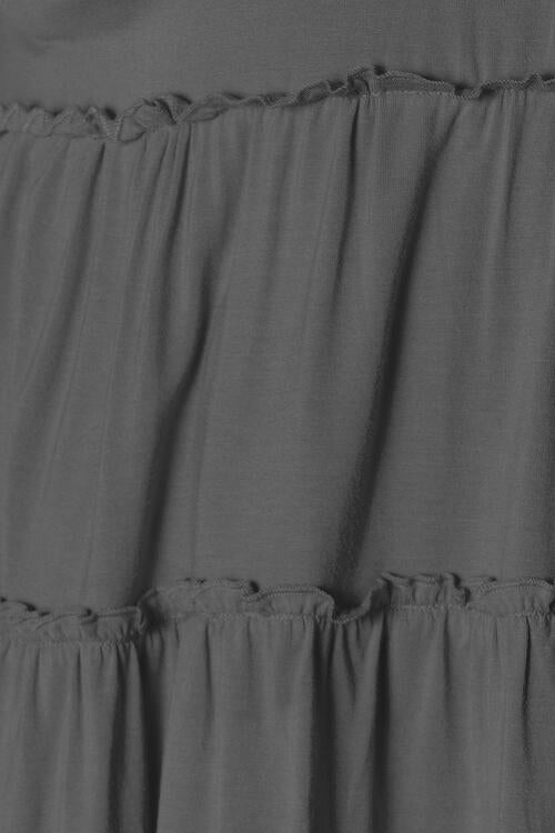 Double Take Cute and Powerful Half Button Long Sleeve Ruffle Hem Blouse