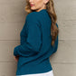 Zenana Kiss Me Tonight Button Down Cardigan in Teal