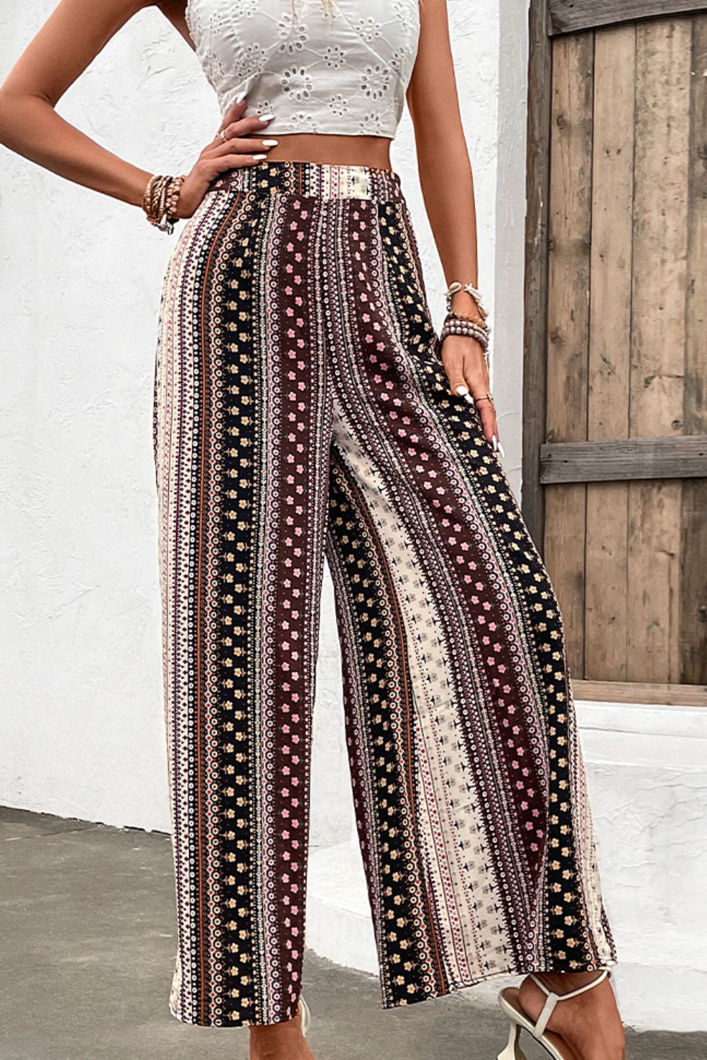 Planted Right Here High Waist Floral Wide Leg Pants