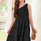 Olivia's Girls One-Shoulder Sleeveless Tiered Dress