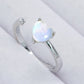 Filled With Love Inlaid Moonstone Heart Adjustable Open Ring